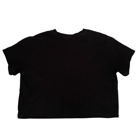HOT Topic Woodland O-Ring Boxy Crop T-Shirt Black - Picture 2 of 7